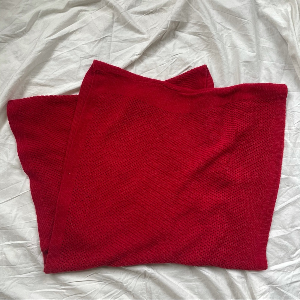 Bold Bright Red Infinity Circle Scarf